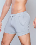 SUPAWEAR 4″ Jersey Shorts – Grey White