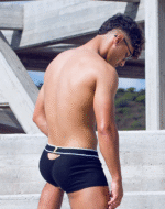 SUPAWEAR Ribbed Slashed Trunk Underwear – Black
