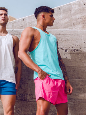 SUPAWEAR Racer Back Singlet – Turquoise Blue