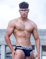 SUPAWEAR Ribbed Slashed Brief Underwear – Black