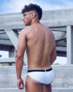 SUPAWEAR Ribbed Slashed Brief Underwear – White