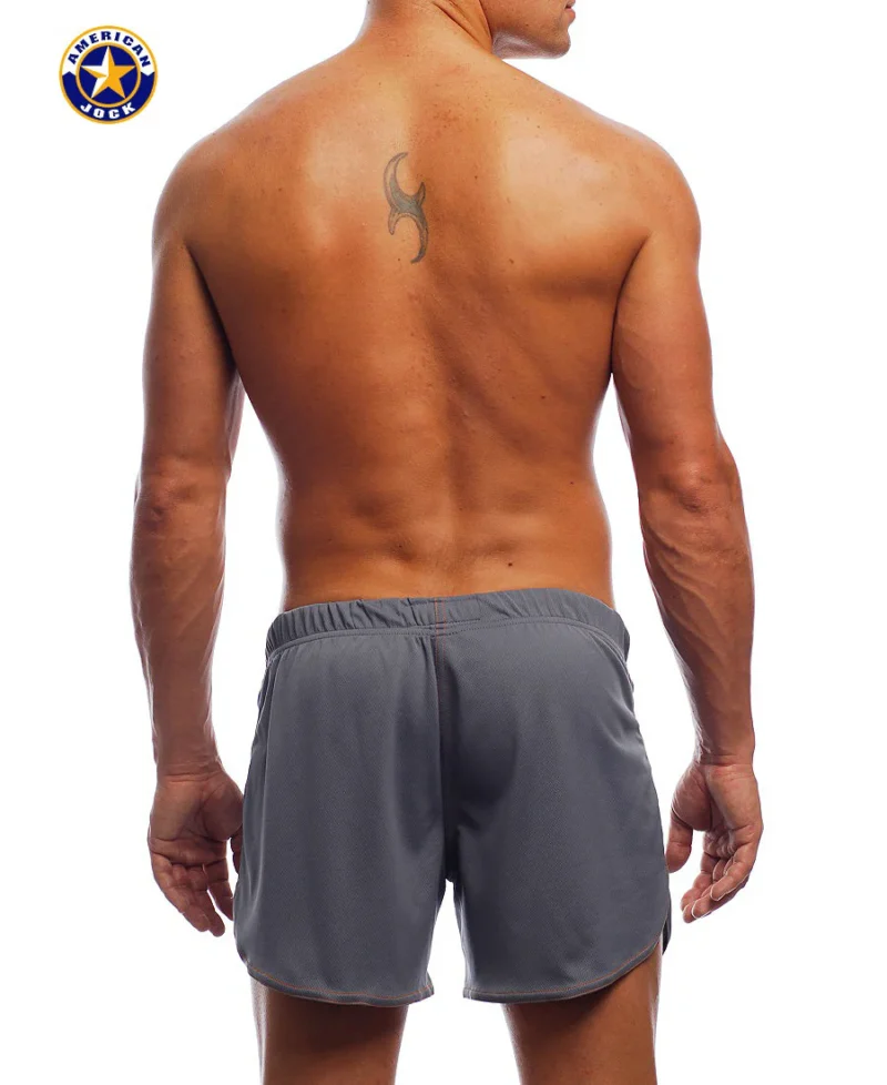 8359 A J WORKOUT SHORT W BUILT IN JOCK GREY 3