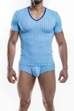 Js29 Line Blue V Neck Front 3