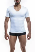 Js29 White V Neck Front 4