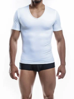 Js29 White V Neck Front 4