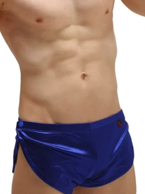 Short Snap Satin Sapphire Blue 3