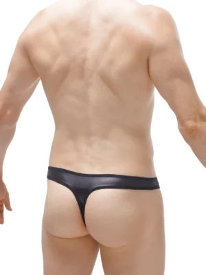 THONG Lasso Cockring Delong Black N082023 1