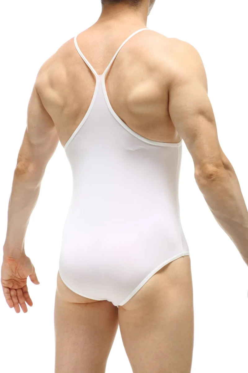 Bodysuit Brief Slip Petitq Plum White 1
