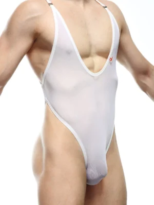 Bodysuit Gstring Tarare Net White Petitq 3