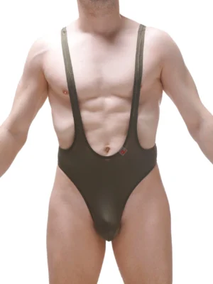 Bodysuit Leotard Thong Army Green Petitq 2