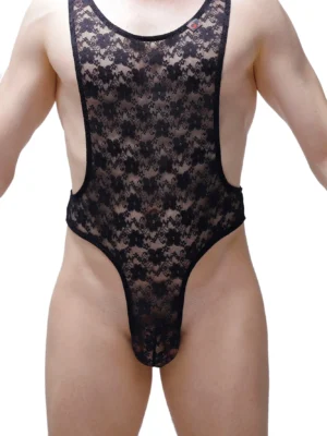 Bodythong Lace Aunou Black 2
