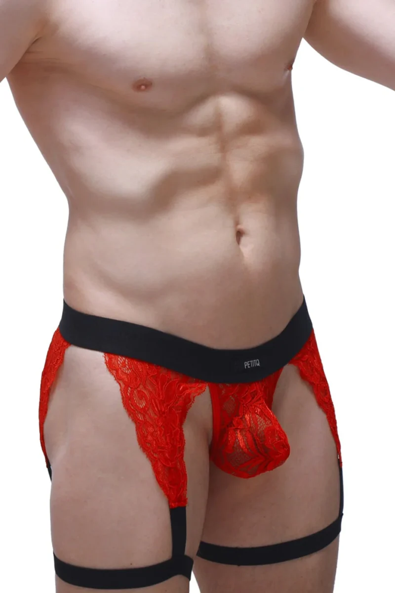 Gstring Garter Lace Red Larris Petitq 2025 3