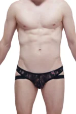 String Jockstrap Dentelle Noir Pqx026b 3