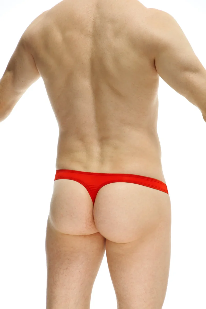 String Thong Bulge Red 1