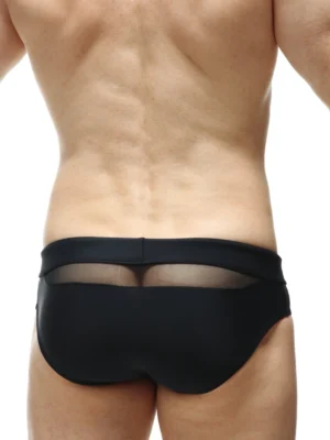 Swim Bikini Bain Slip Black Sexy Petitq Panel 1