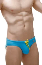 Swim Bikini Bain Slip Econyl Turquoise Petitq 3