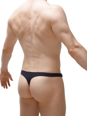 Swim Thong Black Recycled Petitq Conguel 1