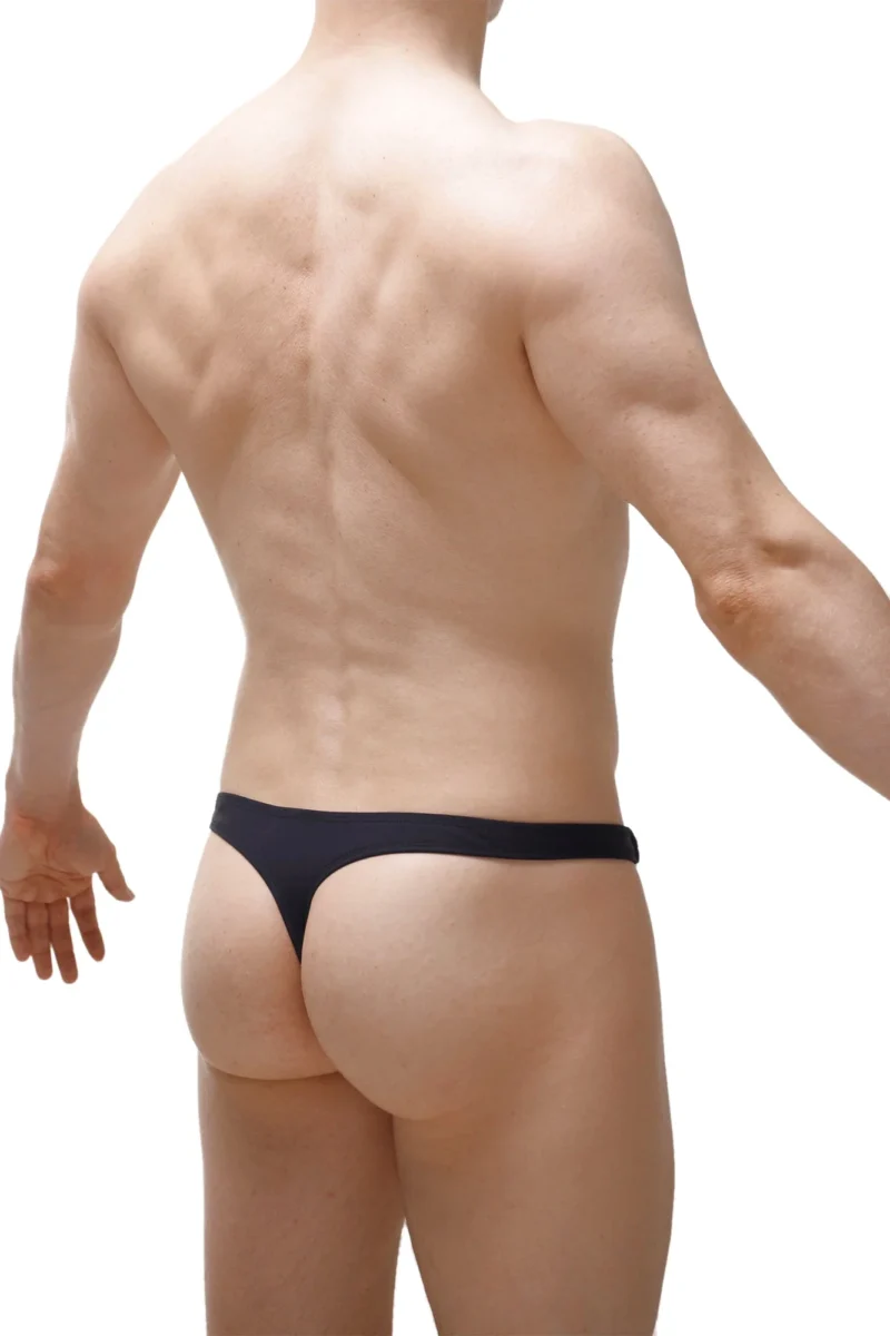 Swim Thong Black Recycled Petitq Conguel 1