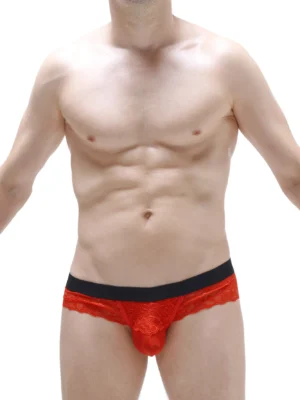 Thong Barboy Lace Red Petitq 2