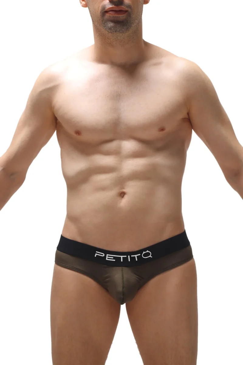 Thong Double Pouch Olive Petitq N022024 2