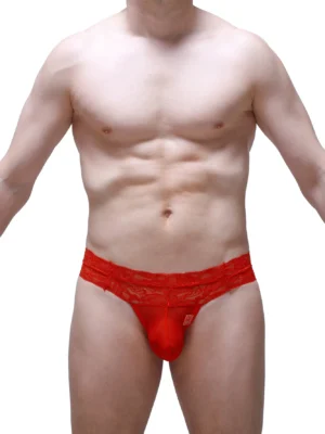 Thong Plessis Lace Red 2