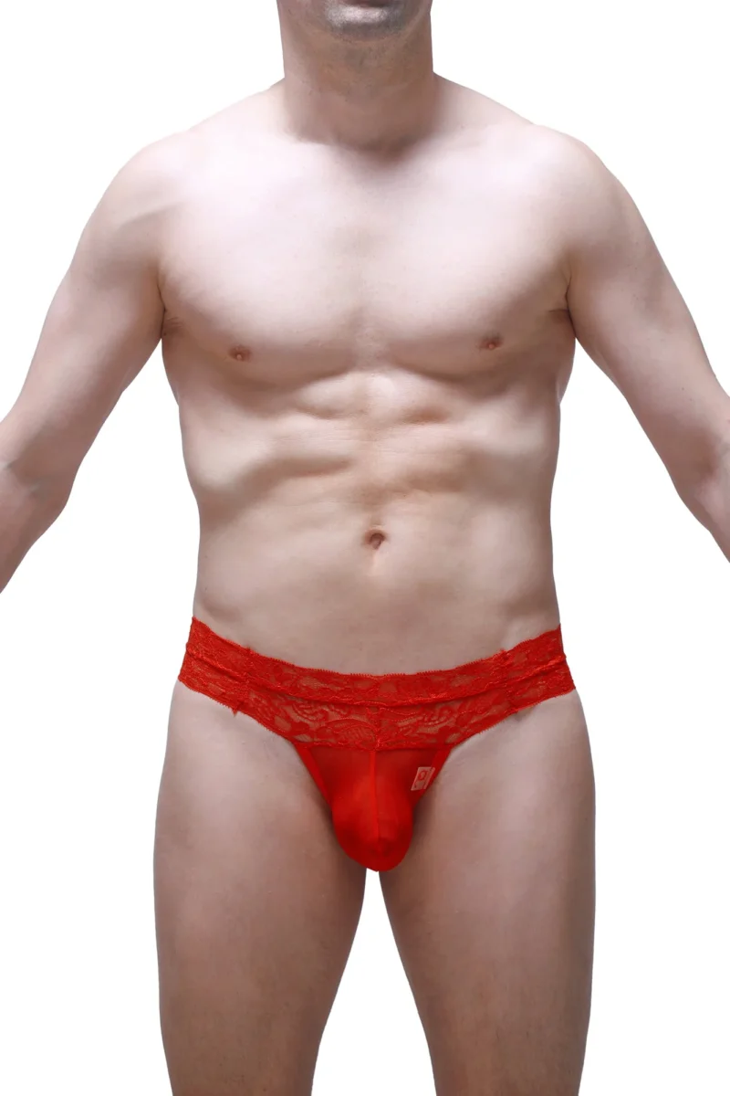 Thong Plessis Lace Red 2