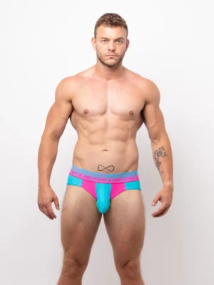 Bloc Brief Blue Pink Front