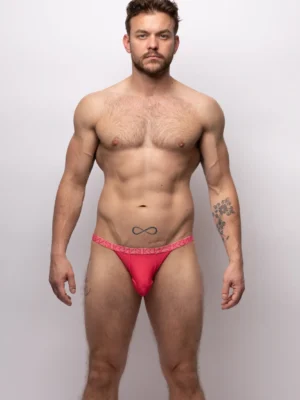 Bubblethong Deep Coral Front