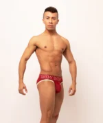 Classic Brief Burgundy Cream Side