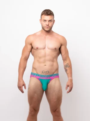 Jockstrap Green Pink Front