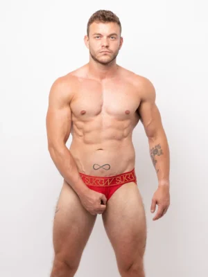 U Style Jockstrap Ruby Front