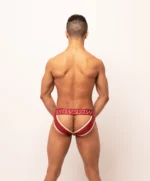 U Style V Brief Burgundy Cream Back