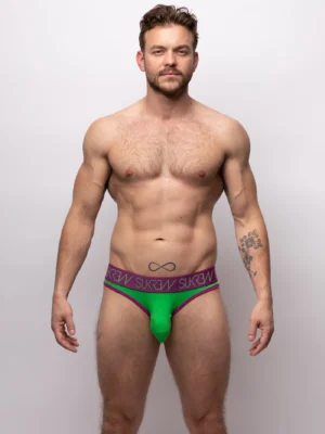 V Brief Verdant Green Front