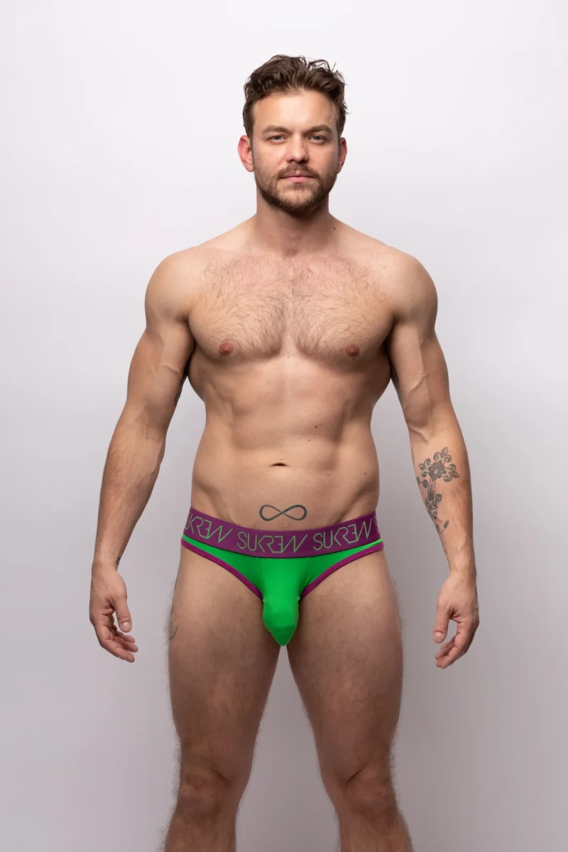 V Brief Verdant Green Front
