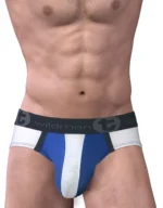 MI BR STRIPE WHT BLUE Front 4