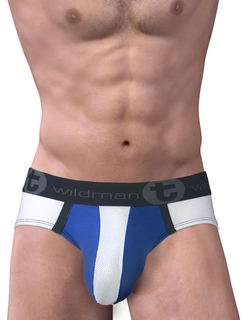 MI BR STRIPE WHT BLUE Front 4
